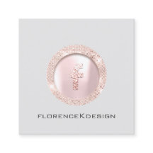 Rose de carte de rendez-vous Eyelashes Logo Carré 
