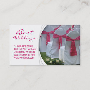 Rose de carte de visite de wedding planner