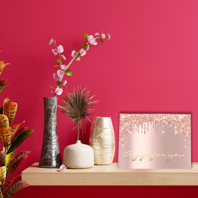 Rose de certificat cadeau gouttes de maquillage Ey (Gift Certificate Rose Drips Eyelash Makeup Hair)