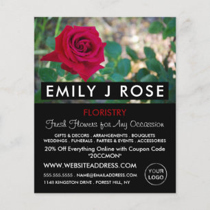 Rose de Crimson rouge, prospectus publicitaire