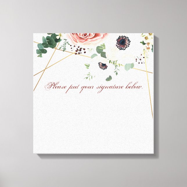 rose de jardin géométrique en toile de signature d (Recto)
