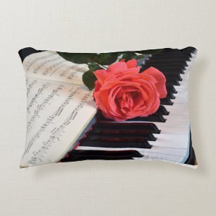 Rose de la fête des mères et Coussin d'accent musi