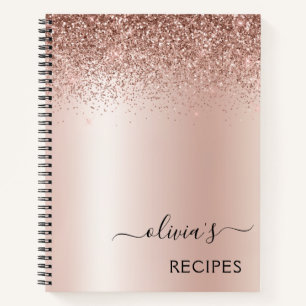 Rose de livre de cuisine Or Blush Parties scintill