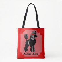 Rose de maman de caniche, rouge, et sac