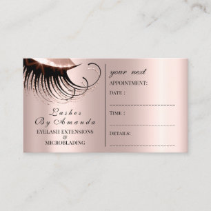 Rose de maquillage de carte de rendez-vous Lashes