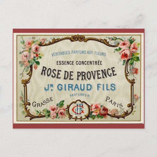 Rose de Provance a French Parfüm Postkarte (Vorderseite)