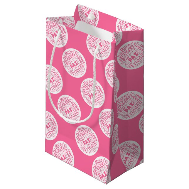 Rose de sac de cadeau avec la paix multi de (Devant Angle)