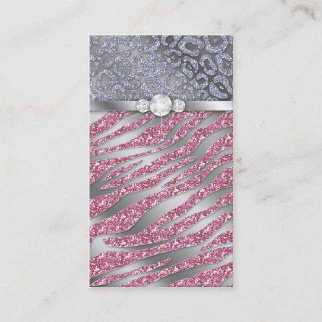 Rose de zèbre de parties scintillantes de carte de (Devant)