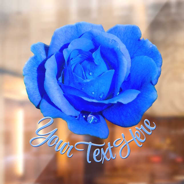 Rose Decal Personalisiert Blue Rose Fensterklammer Fensteraufkleber (Blatt 2)
