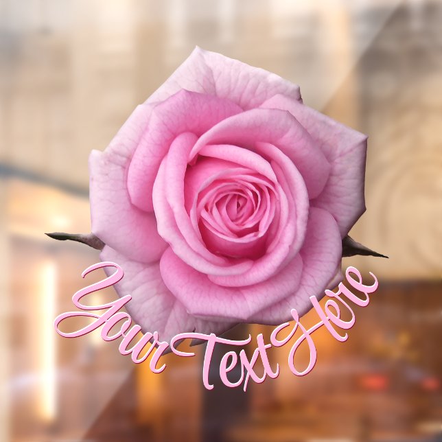 Rose Decal Personalisiert rosa Rose Fensterklammer Fensteraufkleber (Blatt 2)