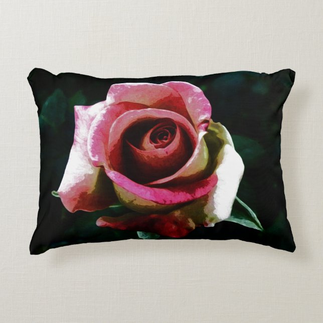 Rose Dekokissen (Vorderseite)