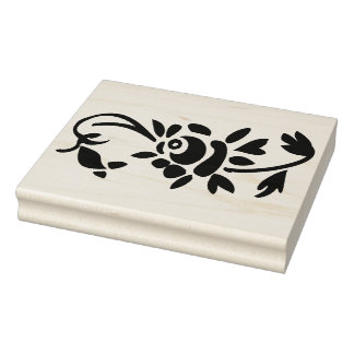 Rose Dekoration Links Briefmarke Gummistempel