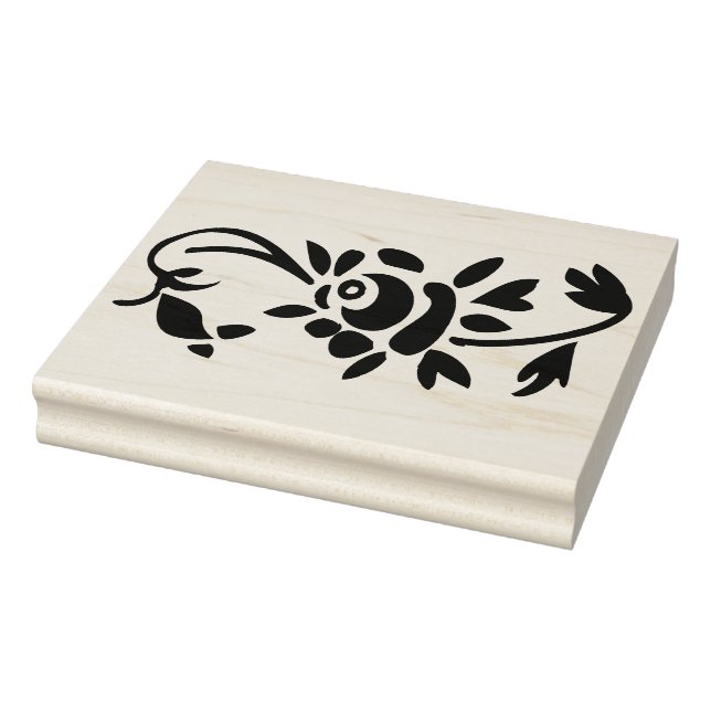 Rose Dekoration Links Briefmarke Gummistempel (Stempel)
