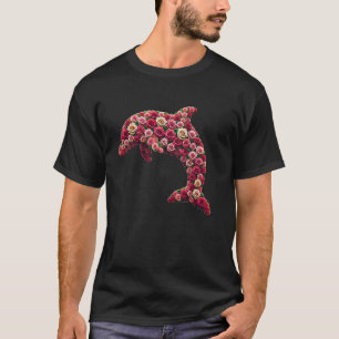 Rose-Delfin-Blumen-Gartenbau-Blumen T-Shirt