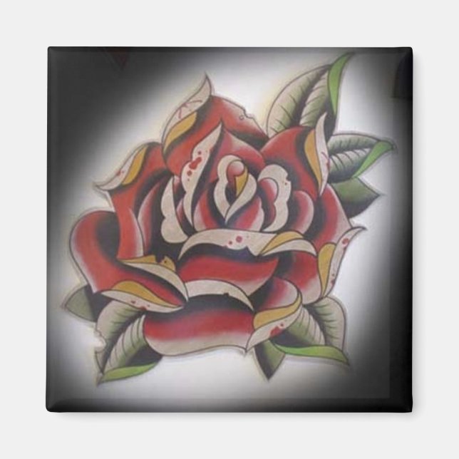 Rose der alten Schule Magnet (Vorne)