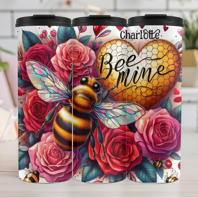 Rose der Bienenzucht: Süße Valentine-Embrace Thermosbecher (Von Creator hochgeladen)