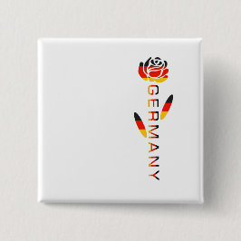 Rose der deutschen Flagge Button