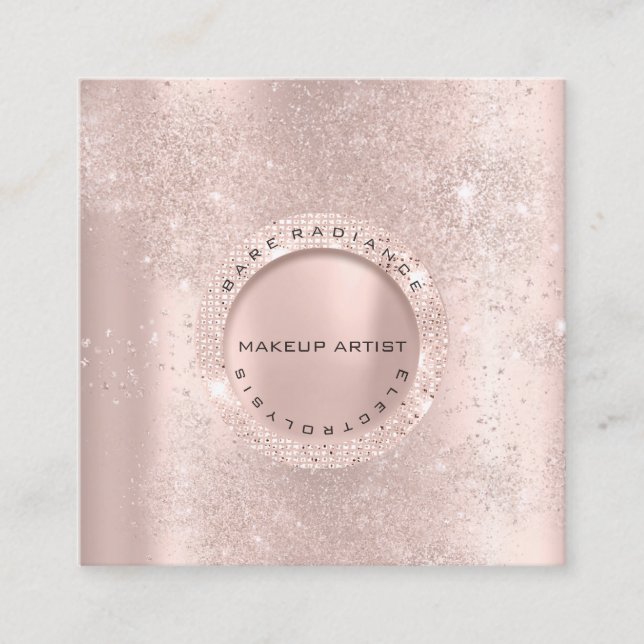 Rose der Elektrolyse Glitzer Lux Telefonnummerkarte (Vorderseite)