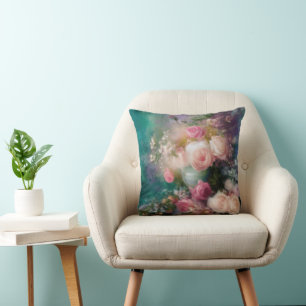 Rose der Fantasie in allen Farben Vintag Kissen