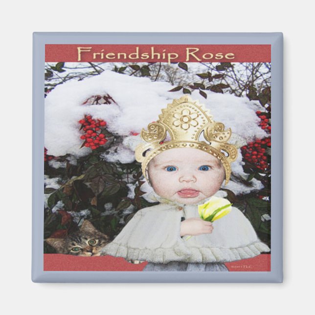 Rose der Freundschaft Magnet (Vorne)