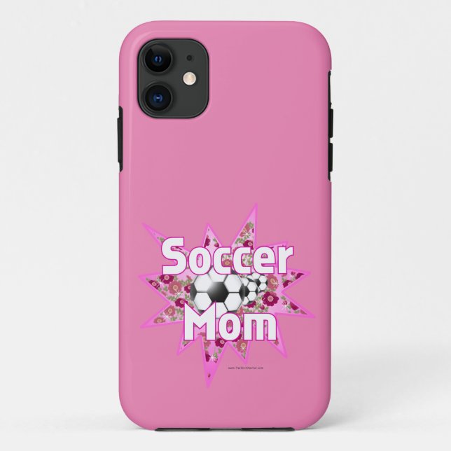 Rose der Fußball-Mama Case-Mate iPhone Hülle (Rückseite)