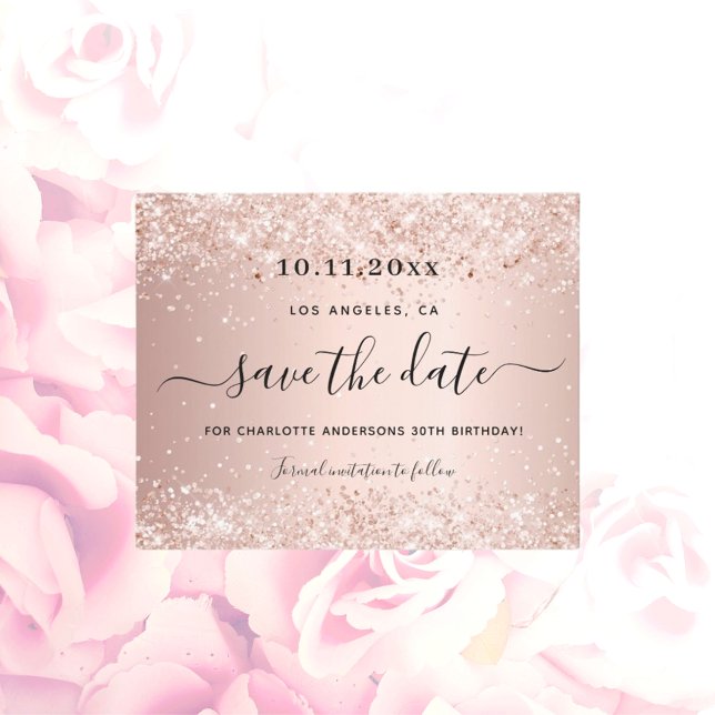 Rose der Geburtstagspartei Save the Date (Von Creator hochgeladen)