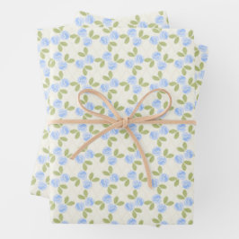 Rose der Hütte in Himmelblau Geschenkpapier Set