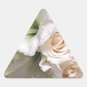 Rose der Liebe Lilies of Life_ Dreieckiger Aufkleber