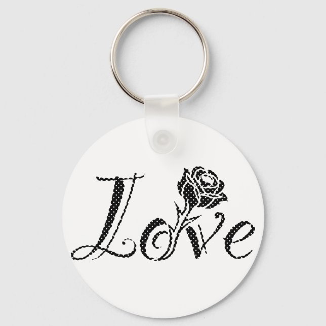 Rose der Liebe Schlüsselanhänger (Vorderseite)