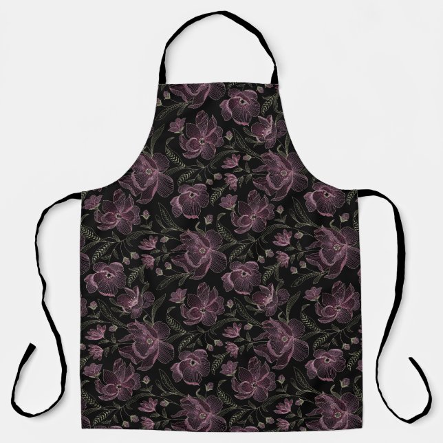 Rose der Sticklinie Schürze (Vorderseite)