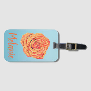 Rose der tropischen Mandarine Gepäckanhänger