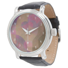 Rose der Wüste - Warme Abstrakte Geometrie Armbanduhr