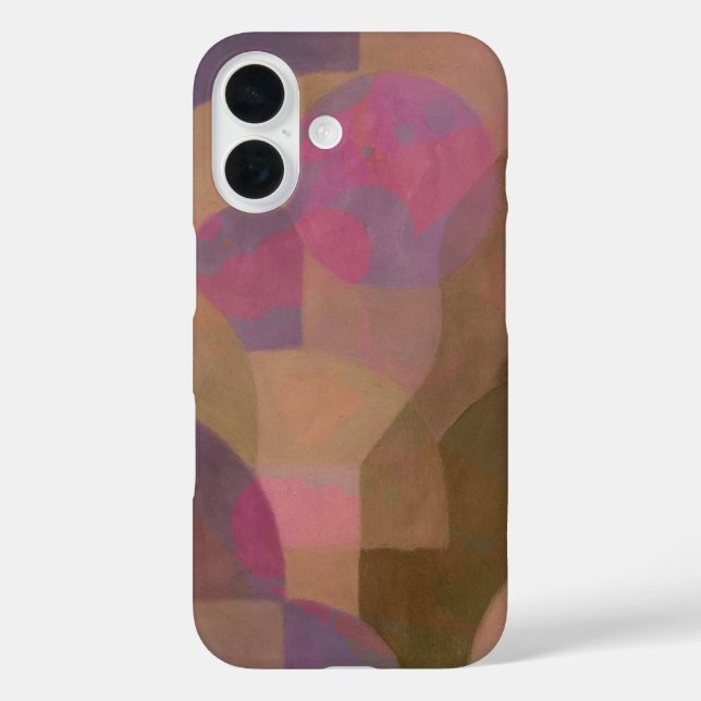 Rose der Wüste - Warme Abstrakte Geometrie iPhone 16 Hülle (Rückseite)