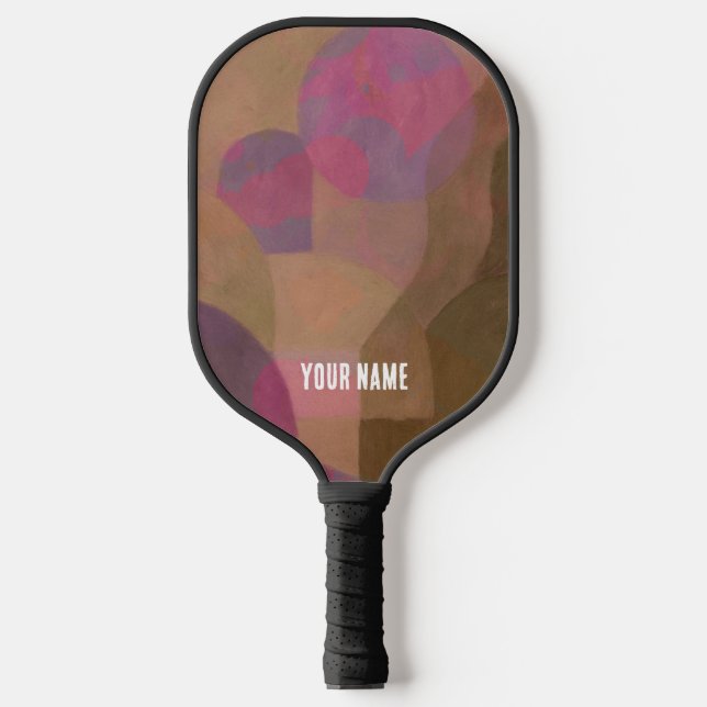Rose der Wüste - Warme Abstrakte Geometrie Pickleball Schläger (Vorderseite)