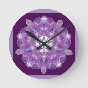Rose der Zitadelle Runde Wanduhr