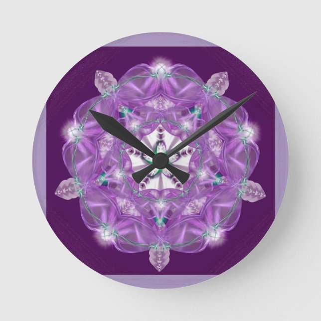 Rose der Zitadelle Runde Wanduhr (Vorderseite)