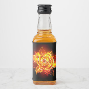 Rose des blühenden Feuers Alkoholflaschenetikett