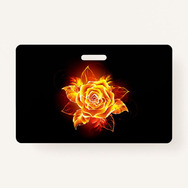 Rose des blühenden Feuers Ausweis (Vorderseite)