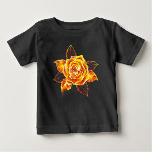 Rose des blühenden Feuers Baby T-shirt