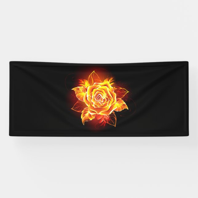 Rose des blühenden Feuers Banner (Horizontal)