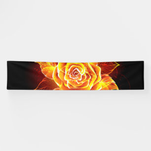 Rose des blühenden Feuers Banner