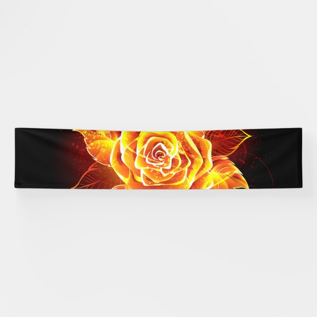 Rose des blühenden Feuers Banner (Horizontal)