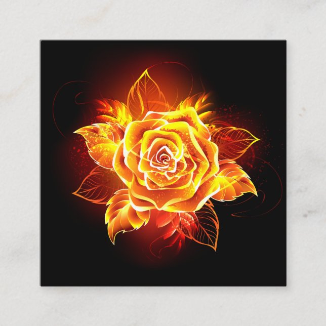 Rose des blühenden Feuers Begleitkarte (Vorderseite)