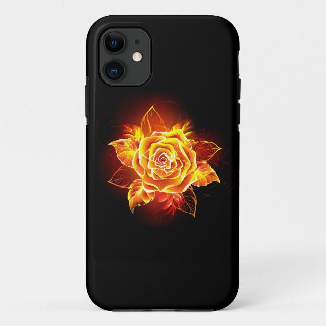Rose des blühenden Feuers Case-Mate iPhone Hülle (Rückseite)