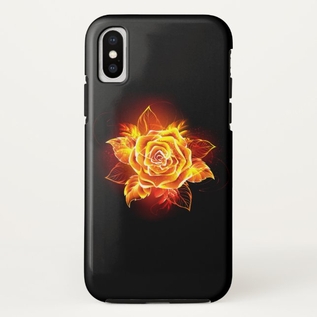 Rose des blühenden Feuers Case-Mate iPhone Hülle (Rückseite)