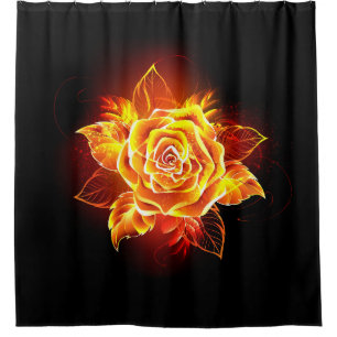 Rose des blühenden Feuers Duschvorhang