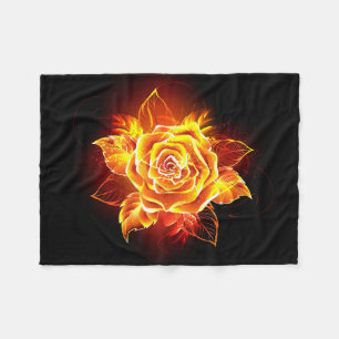 Rose des blühenden Feuers Fleecedecke
