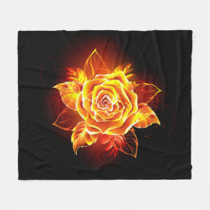 Rose des blühenden Feuers Fleecedecke