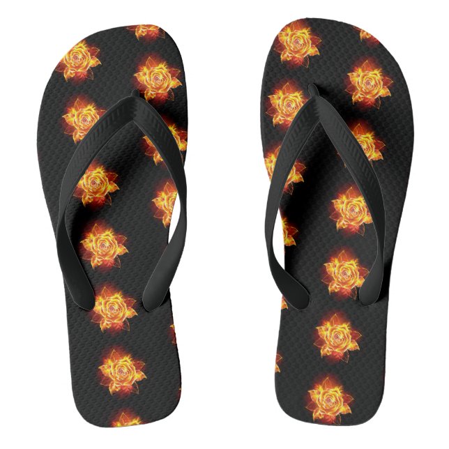 Rose des blühenden Feuers Flip Flops (Fußbett)