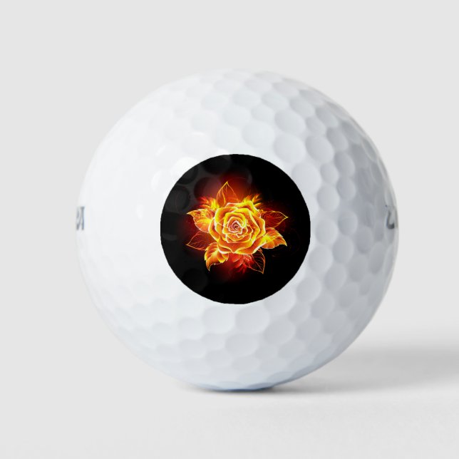 Rose des blühenden Feuers Golfball (Vorderseite)